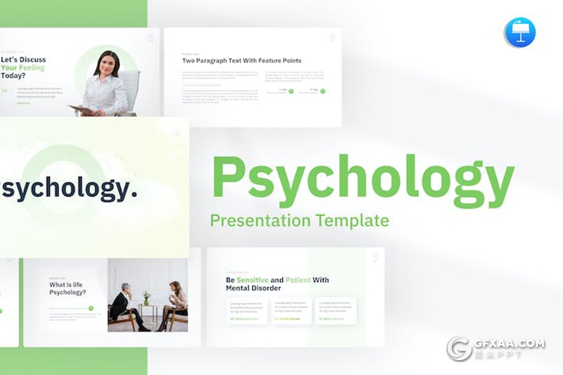 心理学医疗保健主题国外keynote模板 - 顶尖PPT