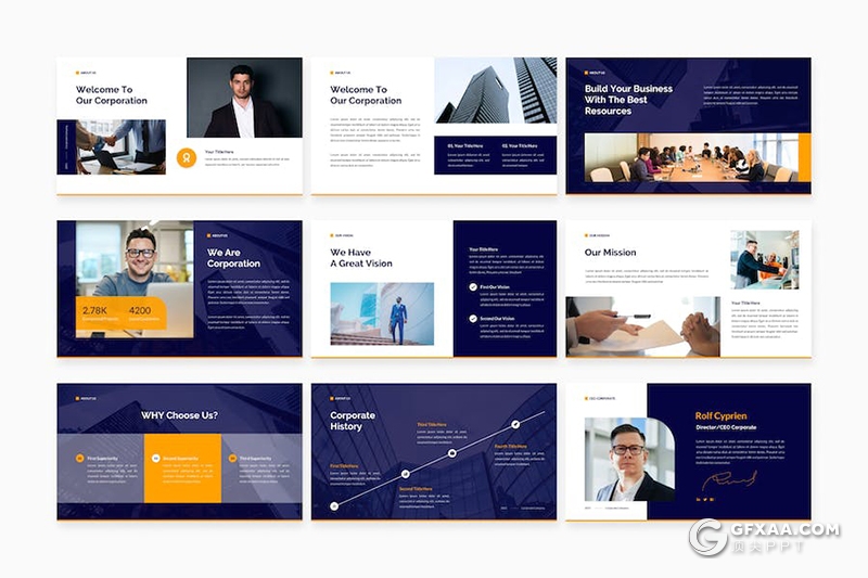 37页公司介绍业务合作商业计划商务通用国外PPT模板 - 顶尖PPT