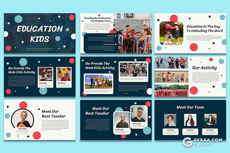 儿童教育学校主题国外keynote模板 - 顶尖PPT