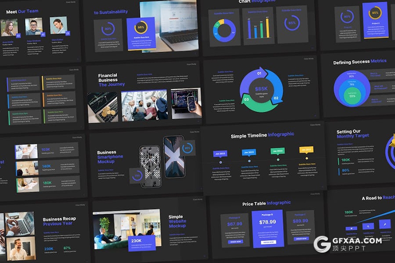 30页案例研究企业合作商业计划商务通用国外PPT模板 - 顶尖PPT