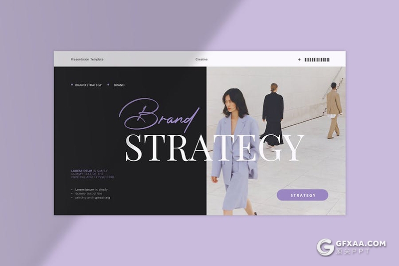 24页品牌宣传战略合作服装展示国外PPT模板 - 顶尖PPT