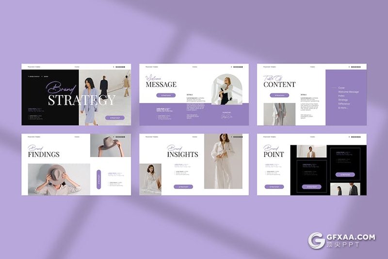 24页品牌宣传战略合作服装展示国外PPT模板 - 顶尖PPT