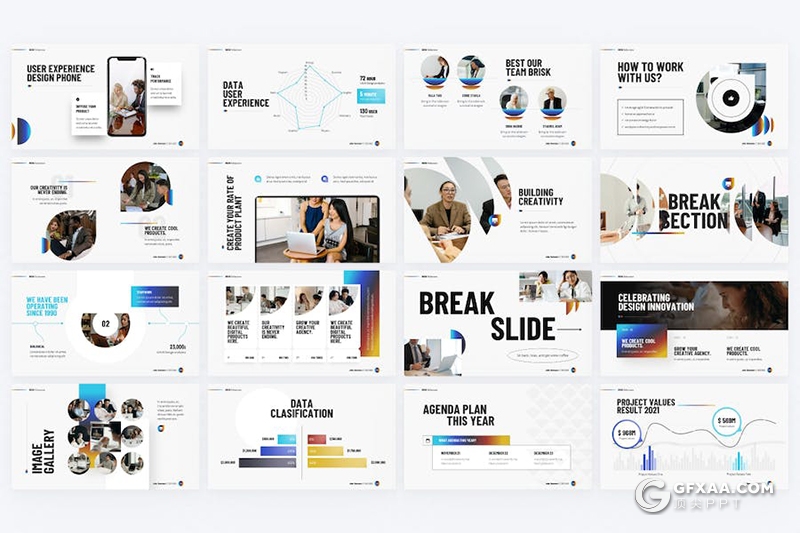 45页业务合作商业计划营销策划商务多用途国外PPT模板 - 顶尖PPT