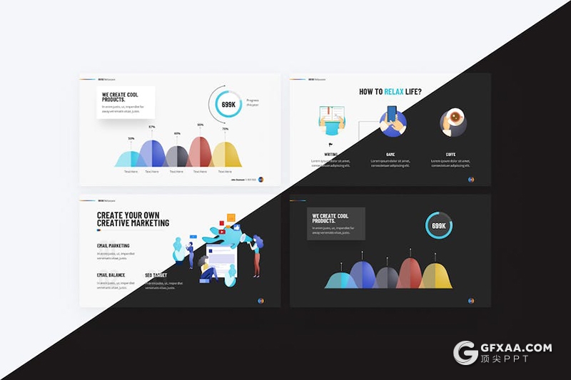 45页业务合作商业计划营销策划商务多用途国外PPT模板 - 顶尖PPT