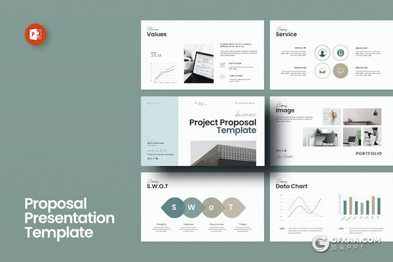 41页简约业务合作商业计划建议书商务通用国外PPT模板 - 顶尖PPT