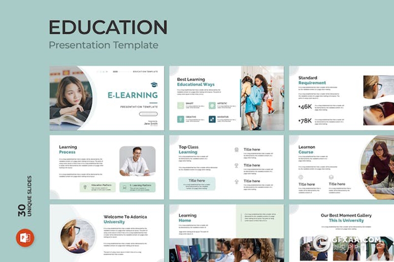 30页教育研究主题国外PPT模板 - 顶尖PPT