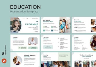 30页教育研究主题国外PPT模板 - 顶尖PPT