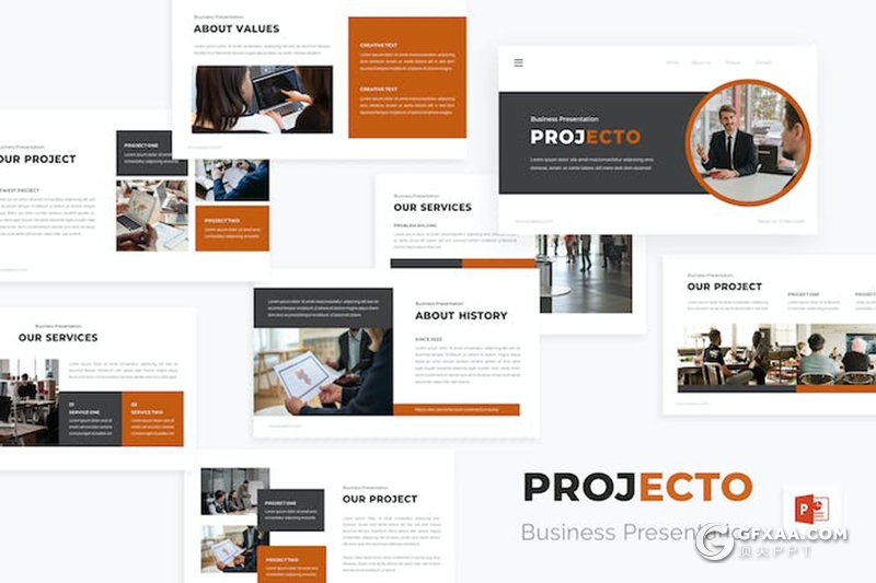 18页项目合作企业介绍商业计划商务通用国外PPT模板 - 顶尖PPT