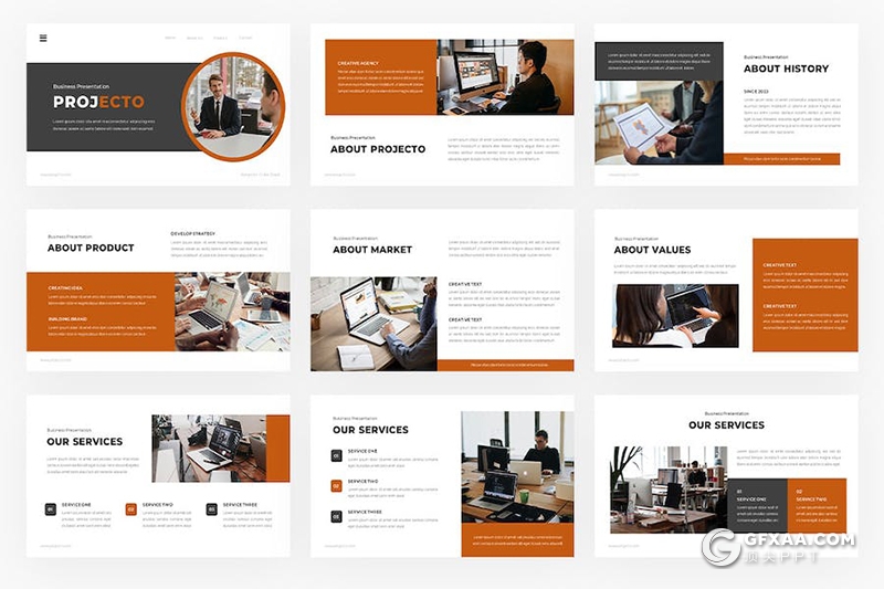 18页项目合作企业介绍商业计划商务通用国外PPT模板 - 顶尖PPT