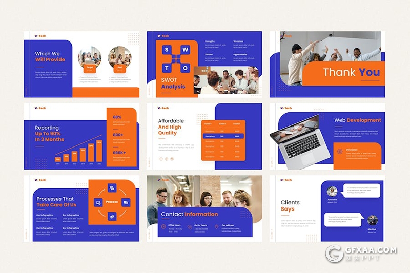 30页技术软件开发商业计划商务通用国外PPT模板 - 顶尖PPT
