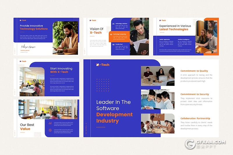 30页技术软件开发商业计划商务通用国外PPT模板 - 顶尖PPT