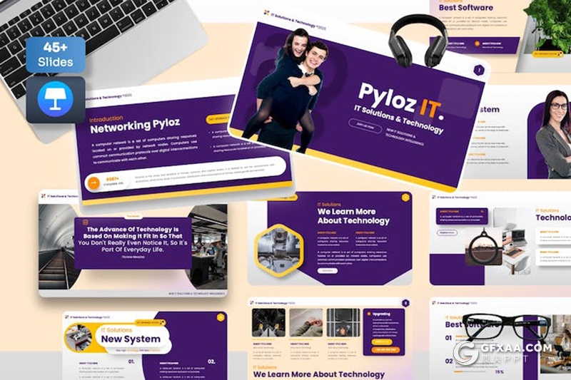 45页项目合作技术研发商业计划商务通用国外keynote模板 - 顶尖PPT