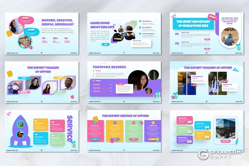45页创意精美大学教育宣传培训生活展示国外keynote模板 - 顶尖PPT