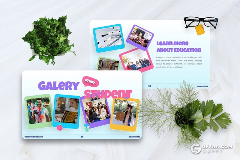 45页创意精美大学教育宣传培训生活展示国外keynote模板 - 顶尖PPT