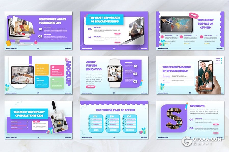 45页创意精美大学教育宣传培训生活展示国外keynote模板 - 顶尖PPT