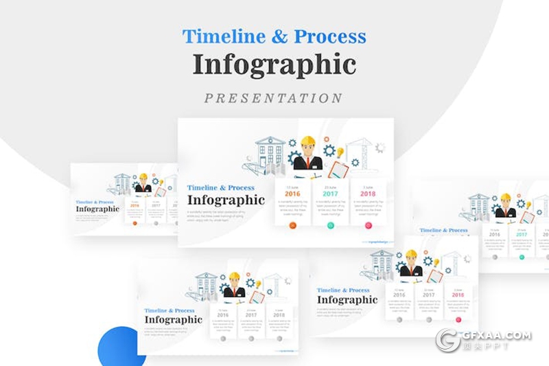 6页建筑行业图标国外PPT模板 - 顶尖PPT