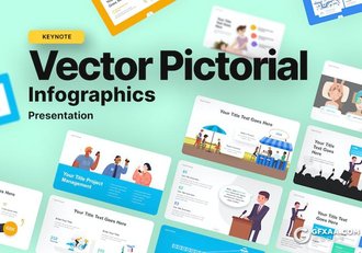 卡通人物商务信息图图形图标keynote模板 - 顶尖PPT