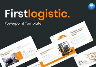 物流国际运输叉车介绍宣传国外keynote模板11种配色 - 顶尖PPT