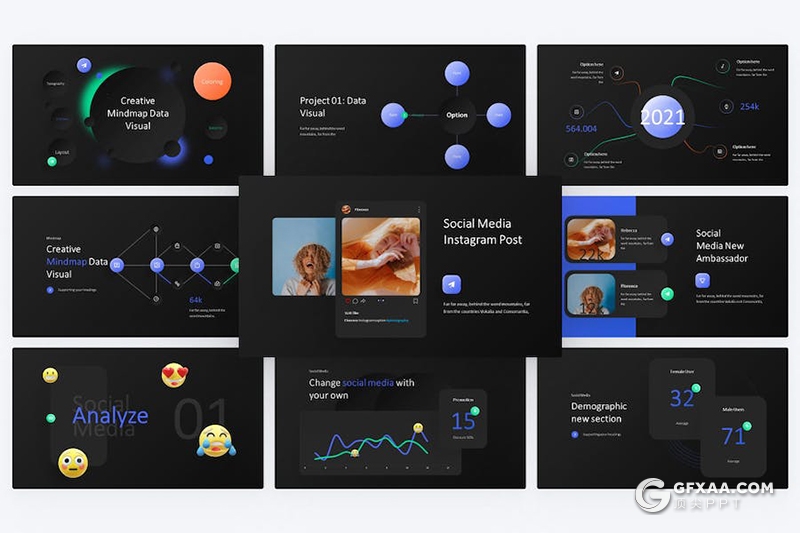 创意微立体风思维导图keynote模板 - 顶尖PPT
