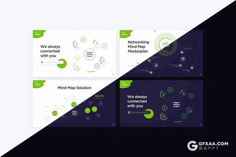 大气商业计划企业合作年计划总结汇报多用途国外keynote模板11种配色 - 顶尖PPT