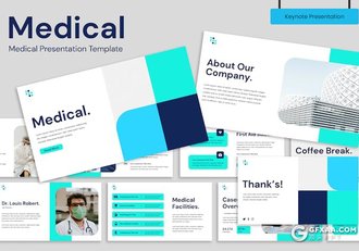 医疗团队介绍医学研究主题国外keynote模板 - 顶尖PPT