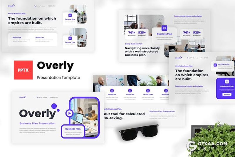 21页简约业务介绍展示商业计划合作通用国外PPT模板 - 顶尖PPT