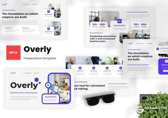 21页简约业务介绍展示商业计划合作通用国外PPT模板 - 顶尖PPT
