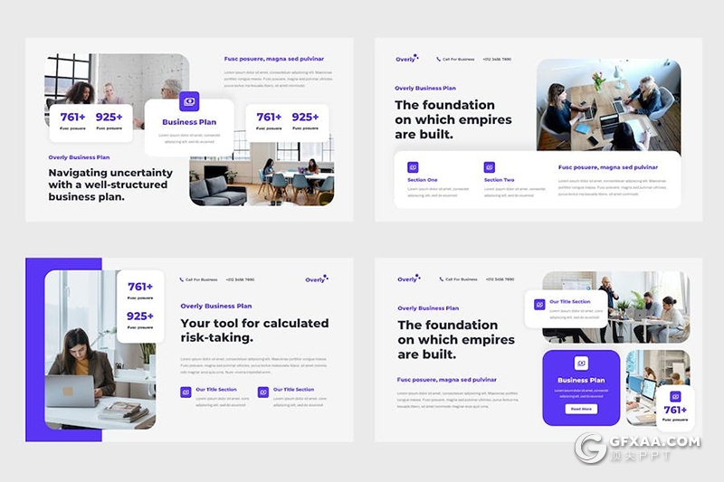 21页简约业务介绍展示商业计划合作通用国外PPT模板 - 顶尖PPT