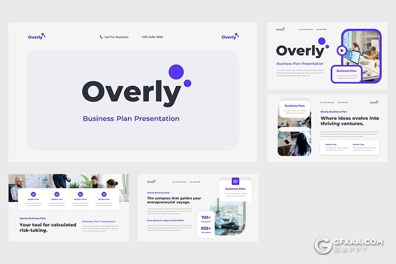 21页简约业务介绍展示商业计划合作通用国外PPT模板 - 顶尖PPT