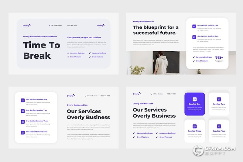 21页简约业务介绍展示商业计划合作通用国外PPT模板 - 顶尖PPT