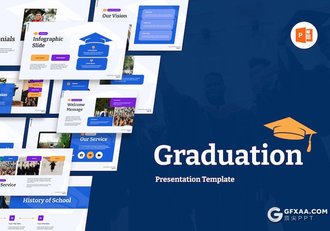 35页毕业典礼照片展示学生风采国外PPT模板 - 顶尖PPT