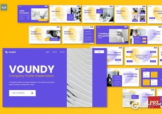 30页精美时尚公司简介商业计划企业合作多用途国外PPT模板 - 顶尖PPT