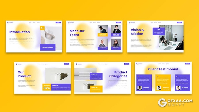 30页精美时尚公司简介商业计划企业合作多用途国外PPT模板 - 顶尖PPT