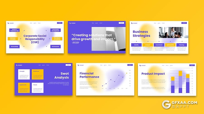 30页精美时尚公司简介商业计划企业合作多用途国外PPT模板 - 顶尖PPT