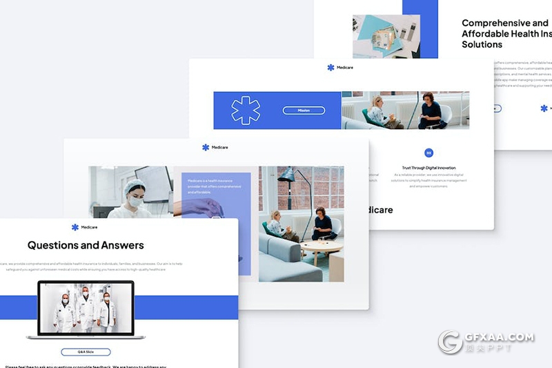 22页医疗医学保险健康保险项目推介国外keynote模板 - 顶尖PPT
