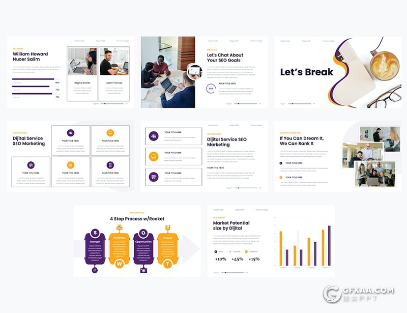 20页创意年计划总结汇报数字营销国外PPT模板 - 顶尖PPT