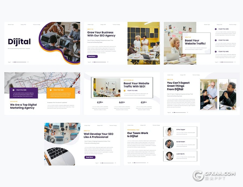 20页创意年计划总结汇报数字营销国外PPT模板 - 顶尖PPT