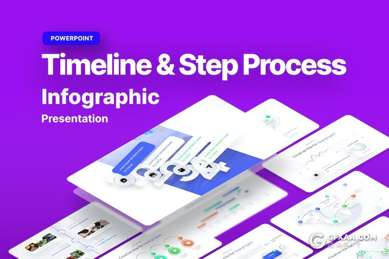 17页时间表步流程图图形图表PPT模板 - 顶尖PPT