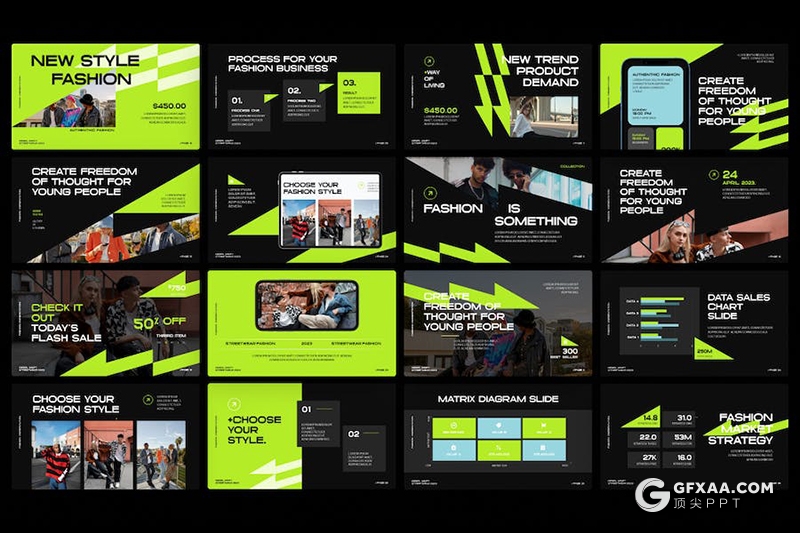 40页欧美范品牌宣传营销时尚主题国外keynote模板 - 顶尖PPT