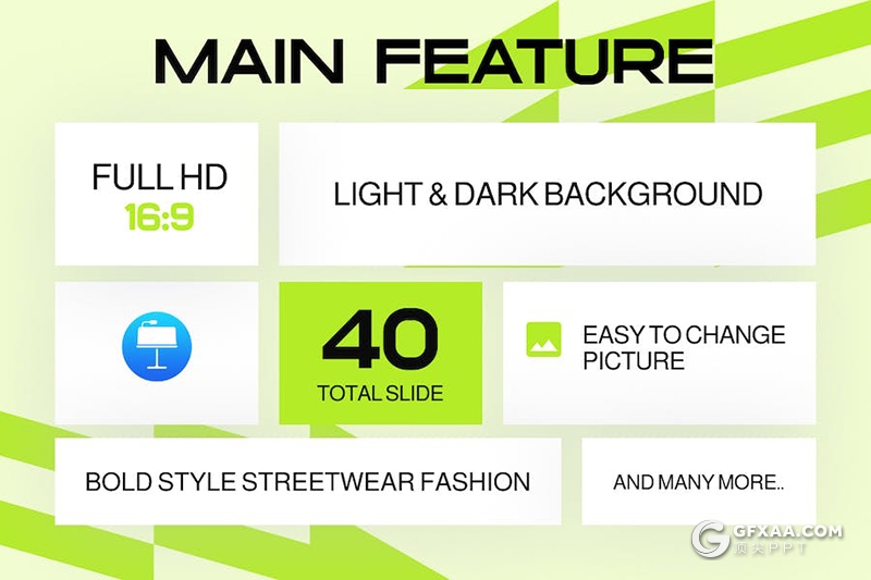 40页欧美范品牌宣传营销时尚主题国外keynote模板 - 顶尖PPT