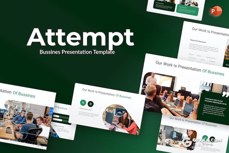 50页绿色创意企业合作业务介绍商业计划多用途国外PPT模板 - 顶尖PPT