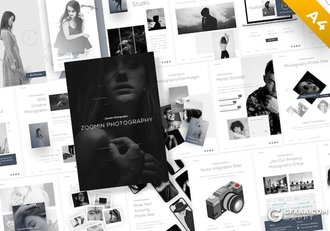 60页肖像摄影国外PPT模板A4尺寸11种配色 - 顶尖PPT