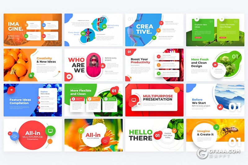 65页创意大气业务产品介绍国外PPT模板 - 顶尖PPT