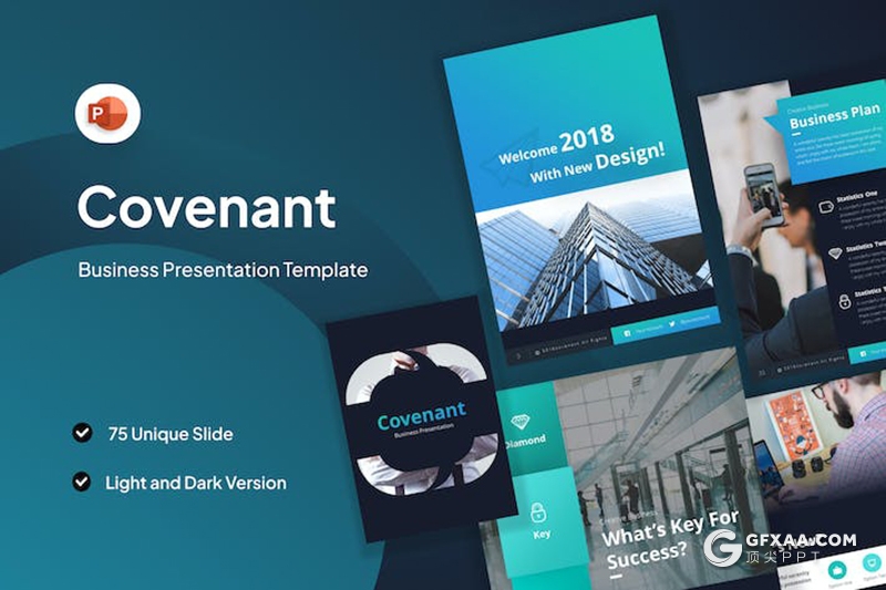 75页企业宣传业务合作商业计划多用途国外PPT模板11种配色A4尺寸 - 顶尖PPT