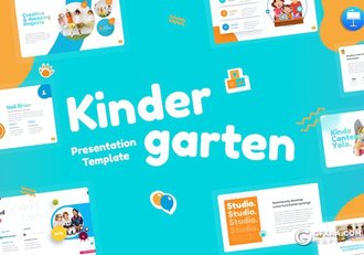 大气精美幼稚园早教推广教育主题国外keynote模板 - 顶尖PPT