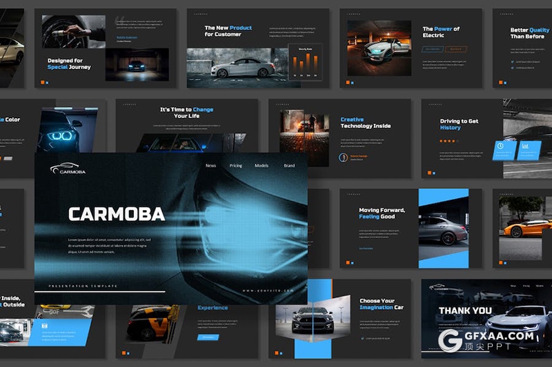 31页电动汽车公司介绍展示新能源汽车主题国外keynote模板 - 顶尖PPT