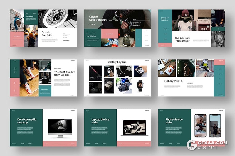 39页时尚流行风格产品展示宣传商务商业通用国外PPT模板 - 顶尖PPT