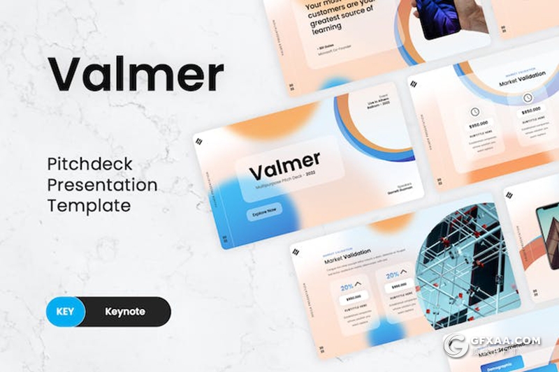 36页虚化模糊背景欧美科技企业合作商业计划商务通用国外keynote模板 - 顶尖PPT