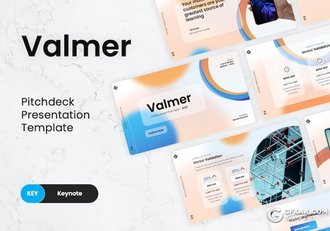 36页虚化模糊背景欧美科技企业合作商业计划商务通用国外keynote模板 - 顶尖PPT