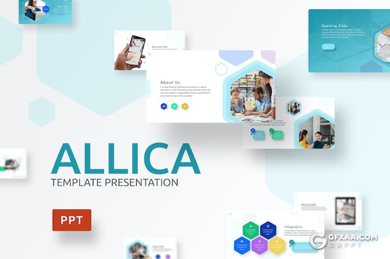 42页创意六角形排版业务合作商业计划商务通用国外PPT模板 - 顶尖PPT